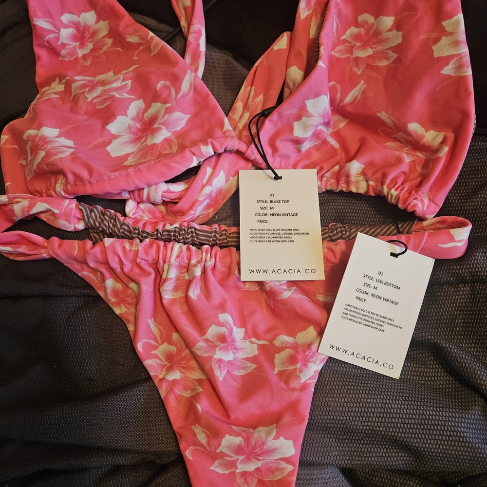 Acacia Swimwear Pink Floral Bikini